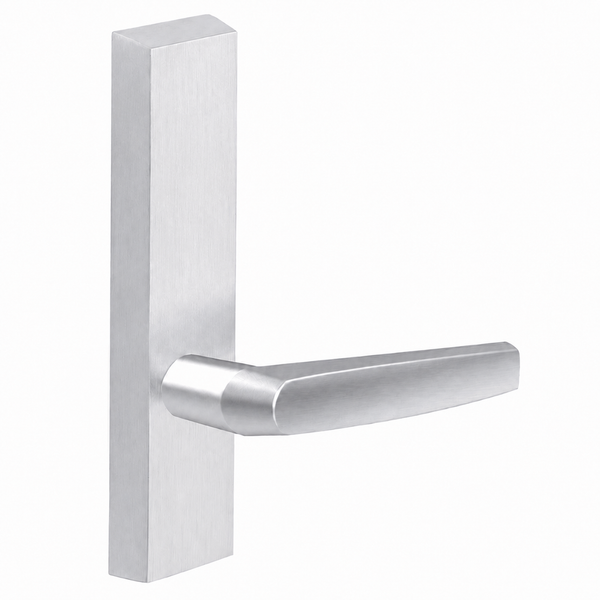 SARGENT 710-ETMJ dummy lever trim for 80 Series exit devices, satin chrome US26D, rectangular escutcheon