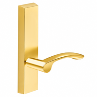 SARGENT 710-ETMV dummy lever trim for 80 Series exit devices, US3 polished brass, rectangular escutcheon