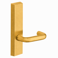 SARGENT 715-8-ETJ exit device trim, J lever passage set, satin brass US4, rectangular escutcheon
