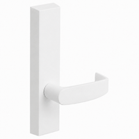 SARGENT 715-8-ETL-WSP exit device trim in white suede powder coat, passage ET trim with L lever