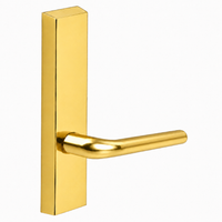 SARGENT 715-8-ETME exit device trim with ME lever, US3 polished brass, non-keyed passage trim