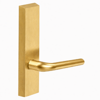 SARGENT 715-8-ETME exit device trim with ME lever, US4 satin brass rectangular escutcheon, non-keyed
