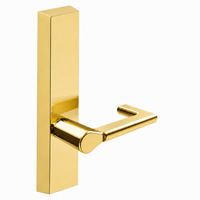 SARGENT 715-8-ETND exit device trim with ND lever, polished brass US3, rectangular escutcheon, non-keyed