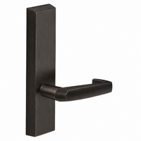 SARGENT 715-8-ETNJ exit device trim with NJ lever on rectangular escutcheon, dark bronze US10BE