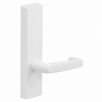 SARGENT 715-8-ETNJ exit device trim in white suede powder coat, ET escutcheon with NJ passage lever, non-keyed