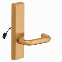 SARGENT 773-8-ETJ-12V-US10 electrified exit device trim, satin bronze, J lever on rectangular escutcheon