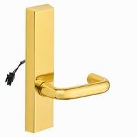 SARGENT 773-8-ETJ-12V-US3 electrified exit trim, polished brass, J lever on rectangular escutcheon