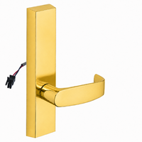 SARGENT 773-8-ETL-12V-US3 electrified exit trim with L lever, polished brass finish, rectangular escutcheon