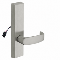 SARGENT 773-8-ETL-24V US26D electrified exit device trim with L lever, satin chrome rectangular escutcheon