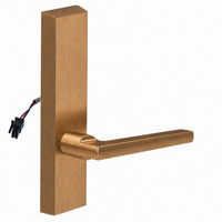 SARGENT 773-8-ETMD-12V-US10 electrified exit device trim with MD lever, satin bronze rectangular escutcheon
