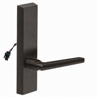 SARGENT 773-8-ETMD electrified exit trim with MD lever, US10B dark bronze finish, rectangular escutcheon