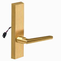 SARGENT 773-8-ETMD-12V US4 electrified exit trim with MD lever, satin brass rectangular escutcheon