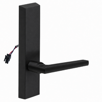 SARGENT 773-8-ETMD-24V-BSP electrified exit device trim with MD lever, black suede powder coat finish