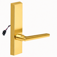 SARGENT 773-8-ETMD-24V-US3 electrified exit device trim, polished brass plate with MD lever and wire lead