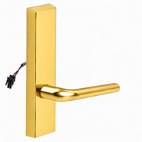SARGENT 773-8-ETME-12V electrified exit trim with ME lever, polished brass US3 rectangular escutcheon