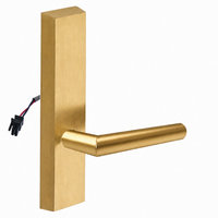 SARGENT 773-8-ETMI-12V electrified exit device trim with MI lever, satin brass US4 rectangular escutcheon