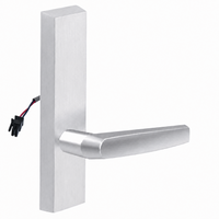 SARGENT 773-8-ETMJ-12V-US26D electrified exit trim with MJ lever, satin chrome rectangular escutcheon