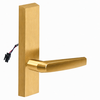 SARGENT 773-8-ETMJ-24V electrified exit trim with MJ lever, US4 satin brass rectangular escutcheon