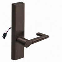 SARGENT 773-8-ETND-24V electrified exit trim with ND lever, US10BE dark bronze rectangular escutcheon
