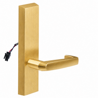 SARGENT 773-8-ETNJ-12V ET exit device trim with NJ lever, satin brass US4, rectangular escutcheon