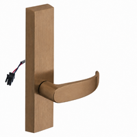 SARGENT 773-8-ETP-24V US10 electrified exit device trim with P lever, satin bronze rectangular escutcheon
