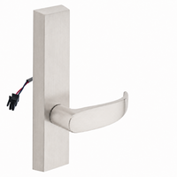 SARGENT 773-8-ETP-24V-US15 electrified exit trim with P lever, satin nickel finish, rectangular escutcheon
