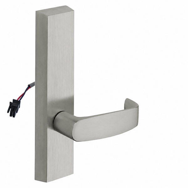 SARGENT 774-8-ETL-24V US26D electrified exit device lever trim with L lever and rectangular escutcheon