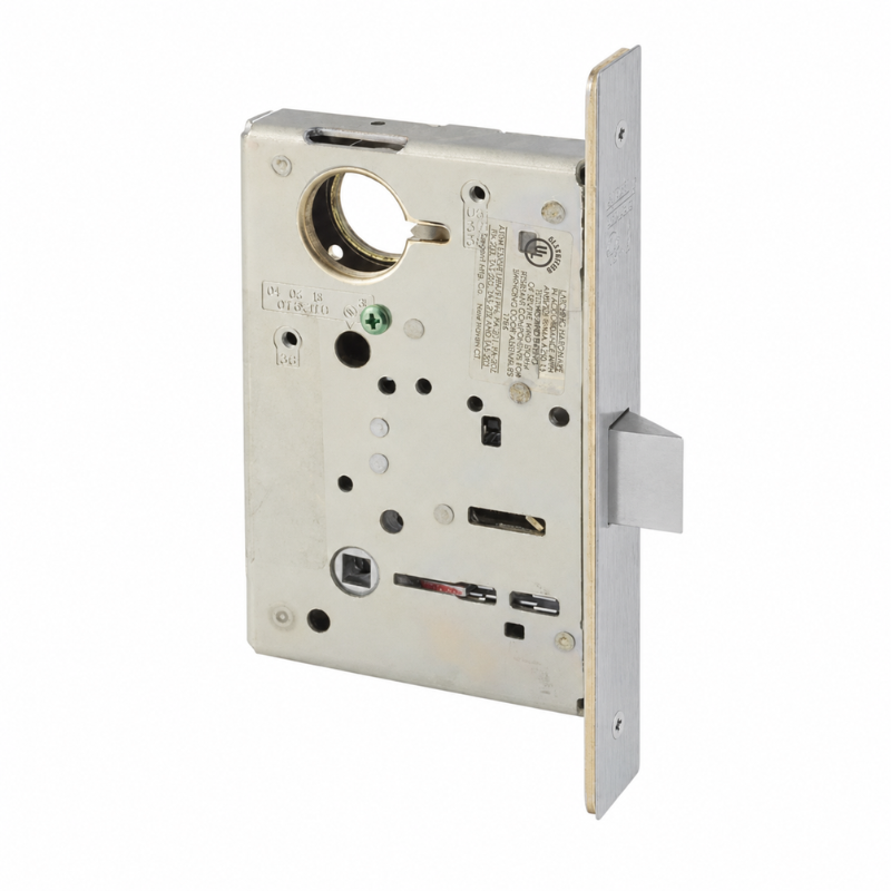 Sargent 8215 US26D satin chrome mortise lock body only, passage or closet function with faceplate and latch