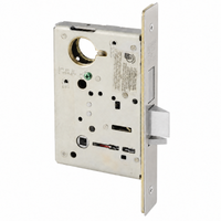 Sargent 8241 US15 mortise lock body, classroom security function, double cylinder with deadbolt, satin nickel finish