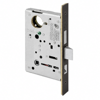 Sargent 8245 US10B mortise lock body, dormitory/exit function, single cylinder with deadbolt, oil-rubbed bronze faceplate