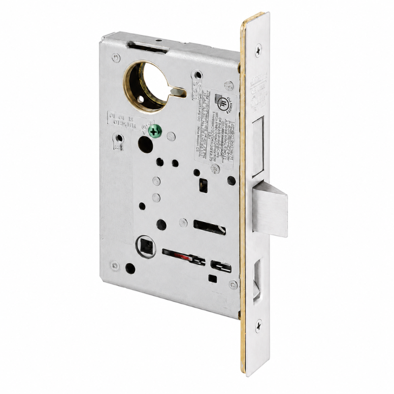Sargent 8245 US26D satin chrome mortise lock body, dormitory/exit function, single cylinder with deadbolt