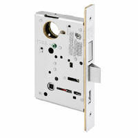 Sargent 8245 US26 mortise lock body, dormitory/exit function, single cylinder with deadbolt, bright chrome