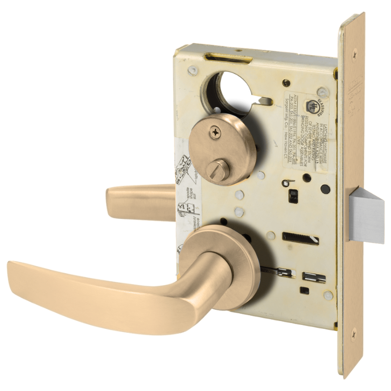 Sargent 8265-LNB Privacy Bedroom or Bath Mortise Lock, B - Lever, LN -