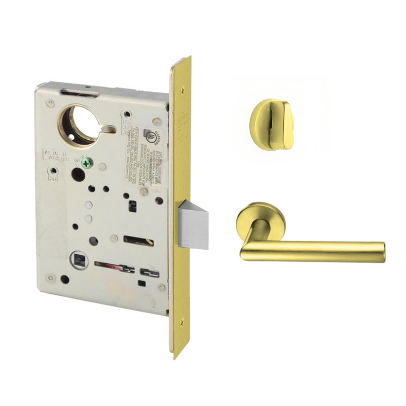 Sargent 8265-LNMI Privacy Bedroom or Bath Mortise Lock, MI - Lever, LN