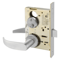 Sargent 8265-LNP Privacy Bedroom or Bath Mortise Lock, P - Lever, LN - Rose, Field Reversible, Grade 1