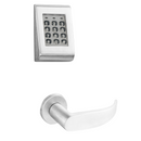 Sargent KP-8278-LNP Keypad Mortise Lock, Entry Key Override, No Deadbolt, Less Cylinder, LN-Rose, P-Lever, Field Reversible