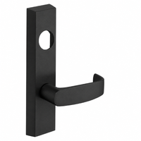 SARGENT LC-704-ETL-BSP exit device night latch trim in black suede powder coat, straight lever, less cylinder