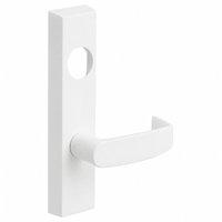 SARGENT LC-704-ETL-WSP exit device trim in white suede powder coat, night latch lever, less cylinder