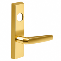SARGENT LC-704-ETMJ exit device trim with MJ lever, less cylinder, polished brass US3 escutcheon