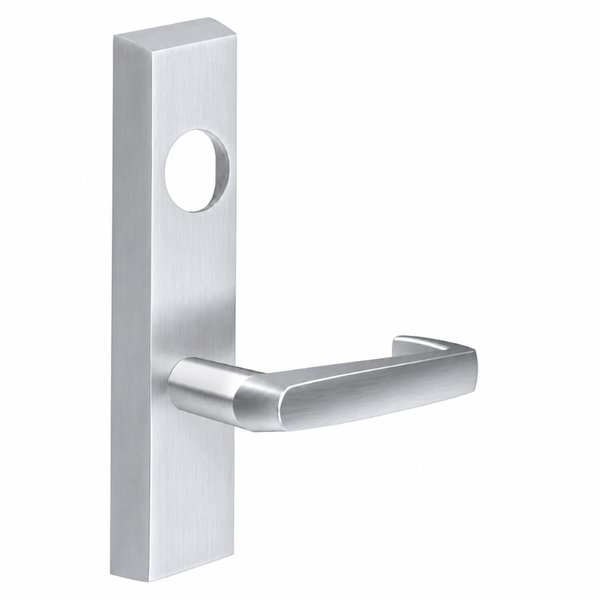SARGENT LC-704-ETNJ-US26D exit device trim with NJ lever, satin chrome escutcheon, less cylinder