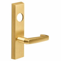 SARGENT LC-704-ETNJ exit device trim with NJ lever, less cylinder, satin brass US4 finish