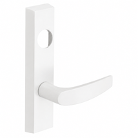 SARGENT LC-706-8-ETB-WSP exit device lever trim in white suede powder coat, rectangular escutcheon