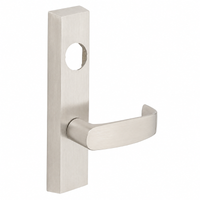 SARGENT LC-706-8-ETL-US15 exit device lever trim in satin nickel, rectangular escutcheon with cylinder hole