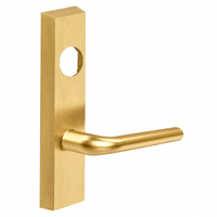 SARGENT LC-706-8-ETME US4 exit device trim, satin brass rectangular escutcheon with ME lever, less cylinder