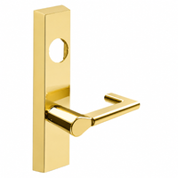 SARGENT LC-706-8-ETND-US3 exit device trim, polished brass ET escutcheon with ND lever, less cylinder