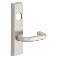 SARGENT LC-713-8-ETJ-US15 exit device trim with J lever, satin nickel finish, rectangular escutcheon less cylinder