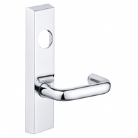 SARGENT LC-713-8-ETJ-US26 exit device trim, polished chrome escutcheon with J lever, less cylinder