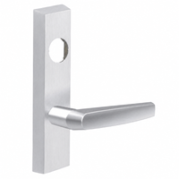 SARGENT LC-713-8-ETMJ-US26D exit device trim, satin chrome rectangular escutcheon with MJ lever