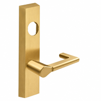 SARGENT LC-713-8-ETND-US4 exit device trim with ND lever, satin brass rectangular escutcheon, less cylinder