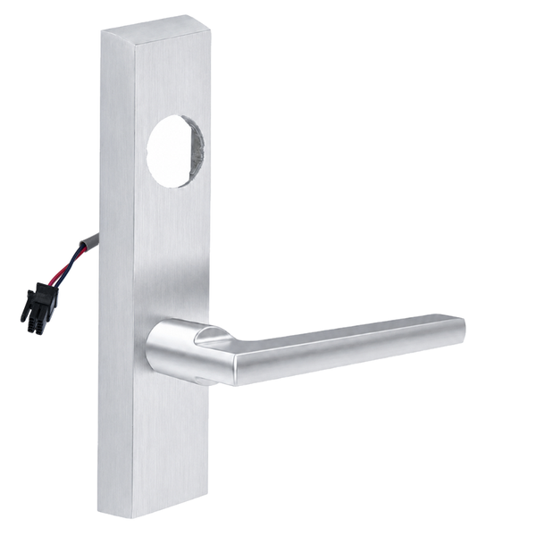 SARGENT LC-775-8-ETMD-24V-US26D electrified ET trim lever, satin chrome, rectangular escutcheon